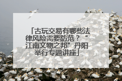 古玩交易有哪些法律风险需要防范？“江南文物之邦”丹阳举行专题讲座