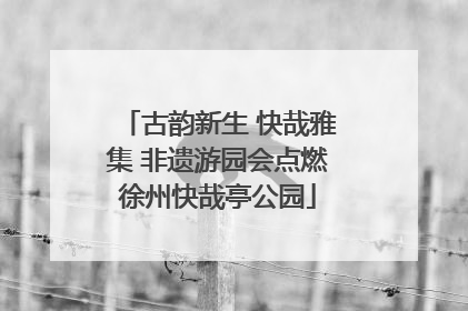 古韵新生 快哉雅集 非遗游园会点燃徐州快哉亭公园