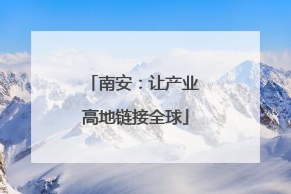 南安：让产业高地链接全球