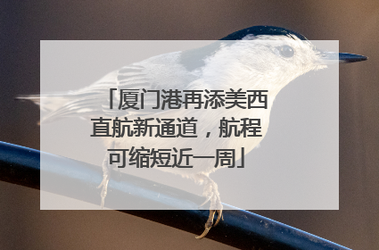 厦门港再添美西直航新通道，航程可缩短近一周