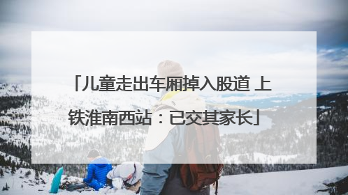儿童走出车厢掉入股道 上铁淮南西站：已交其家长