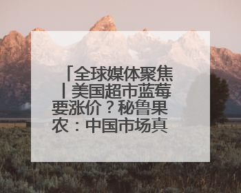 全球媒体聚焦丨美国超市蓝莓要涨价？秘鲁果农：中国市场真香！