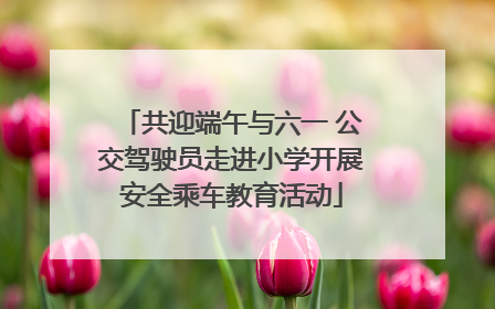 共迎端午与六一 公交驾驶员走进小学开展安全乘车教育活动