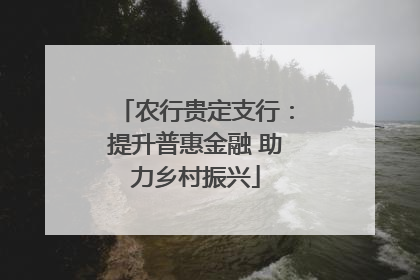农行贵定支行：提升普惠金融 助力乡村振兴