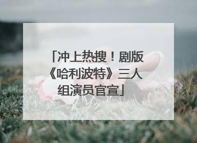 冲上热搜！剧版《哈利波特》三人组演员官宣