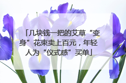 几块钱一把的艾草“变身”花束卖上百元，年轻人为“仪式感”买单