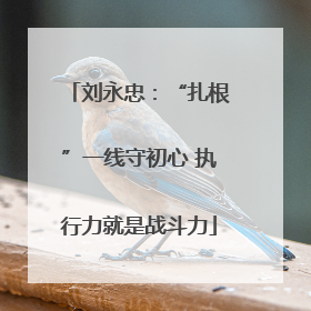 刘永忠：“扎根”一线守初心 执行力就是战斗力