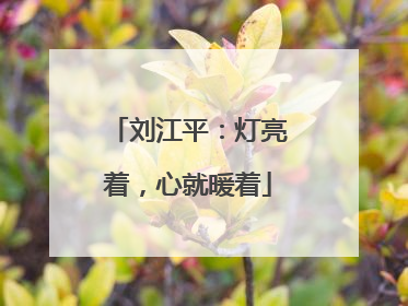 刘江平：灯亮着，心就暖着