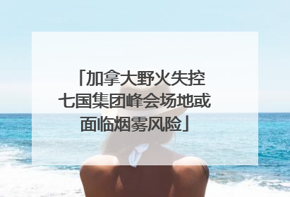 加拿大野火失控 七国集团峰会场地或面临烟雾风险