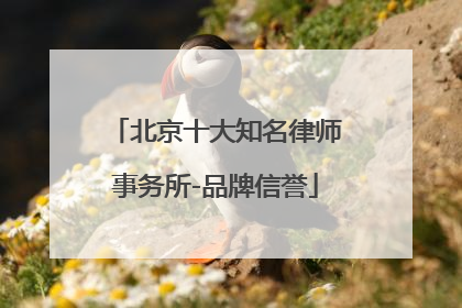 北京十大知名律师事务所-品牌信誉