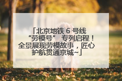 北京地铁 6 号线 “劳模号” 专列启程！全景展现劳模故事，匠心护航贯通京城~