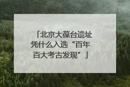 北京大葆台遗址凭什么入选“百年百大考古发现”
