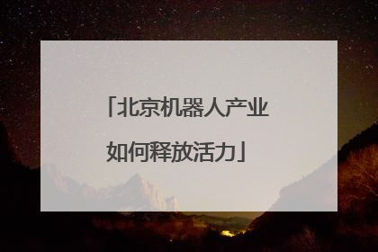 北京机器人产业如何释放活力