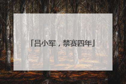 吕小军，禁赛四年
