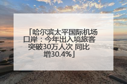 哈尔滨太平国际机场口岸：今年出入境旅客突破30万人次 同比增30.4%