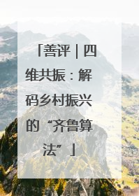 善评｜四维共振：解码乡村振兴的“齐鲁算法”