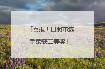 喜报！日照市选手荣获二等奖