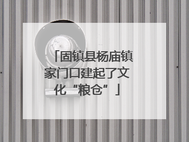 固镇县杨庙镇家门口建起了文化“粮仓”