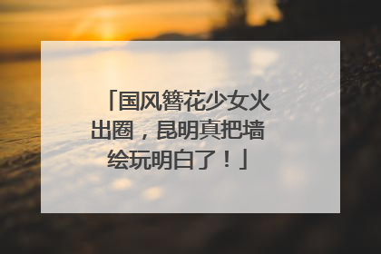 国风簪花少女火出圈，昆明真把墙绘玩明白了！