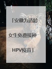 安徽为适龄女生免费接种HPV疫苗