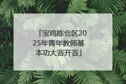 宝鸡陈仓区2025年青年教师基本功大赛开赛
