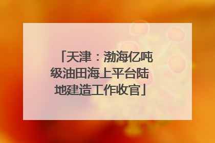 天津：渤海亿吨级油田海上平台陆地建造工作收官
