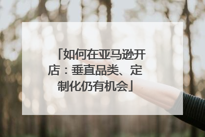 如何在亚马逊开店：垂直品类、定制化仍有机会