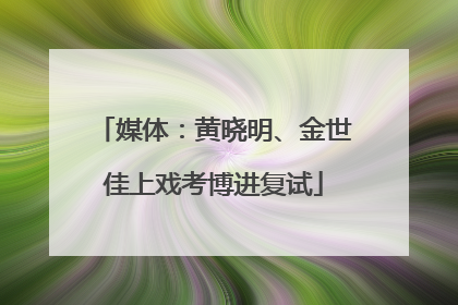 媒体：黄晓明、金世佳上戏考博进复试