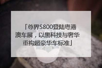 尊界S800登陆粤港澳车展，以黑科技与奢华重构超豪华车标准