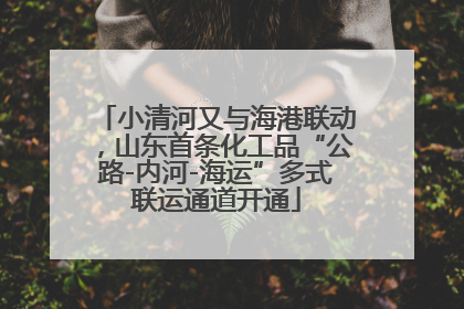 小清河又与海港联动，山东首条化工品“公路-内河-海运”多式联运通道开通