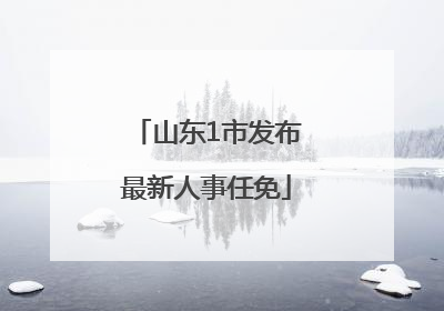 山东1市发布最新人事任免