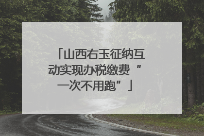 山西右玉征纳互动实现办税缴费“一次不用跑”