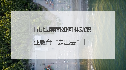 市域层面如何推动职业教育“走出去”