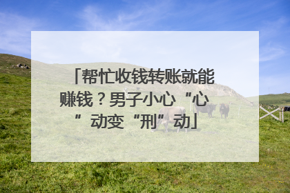 帮忙收钱转账就能赚钱？男子小心“心”动变“刑”动