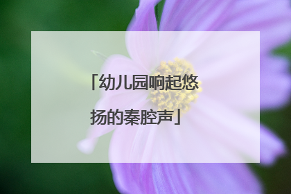 幼儿园响起悠扬的秦腔声
