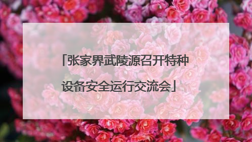 张家界武陵源召开特种设备安全运行交流会