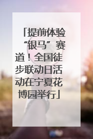 提前体验“银马”赛道！全国徒步联动日活动在宁夏花博园举行