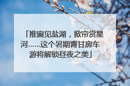 推窗见盐湖，掀帘赏星河……这个暑期青甘房车游将解锁昼夜之美