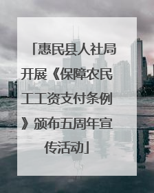 惠民县人社局开展《保障农民工工资支付条例》颁布五周年宣传活动
