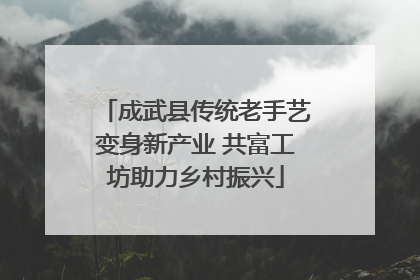 成武县传统老手艺变身新产业 共富工坊助力乡村振兴