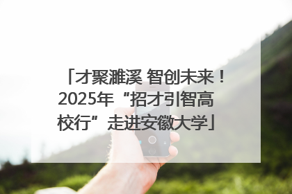 才聚濉溪 智创未来！2025年“招才引智高校行”走进安徽大学