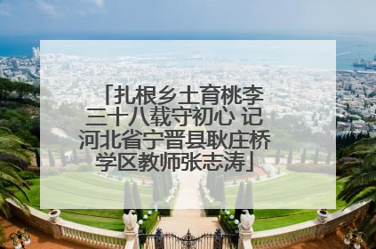 扎根乡土育桃李 三十八载守初心 记河北省宁晋县耿庄桥学区教师张志涛