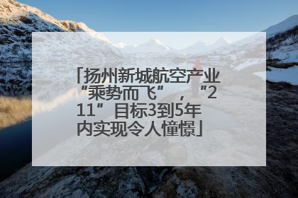 扬州新城航空产业“乘势而飞”，“211”目标3到5年内实现令人憧憬
