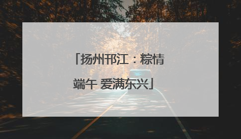扬州邗江：粽情端午 爱满东兴
