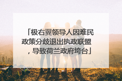 极右翼领导人因难民政策分歧退出执政联盟，导致荷兰政府垮台