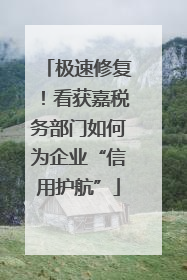 极速修复！看获嘉税务部门如何为企业“信用护航”