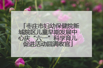 枣庄市妇幼保健院新城院区儿童早期发展中心庆“六一”科学育儿促进活动圆满收官