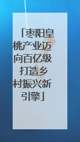 枣阳皇桃产业迈向百亿级 打造乡村振兴新引擎