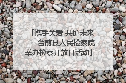 携手关爱 共护未来——台前县人民检察院举办检察开放日活动