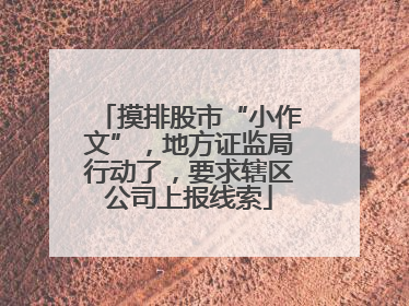 摸排股市“小作文”，地方证监局行动了，要求辖区公司上报线索